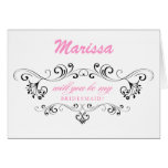 Will you be my BRIDESMAID? Personalized card