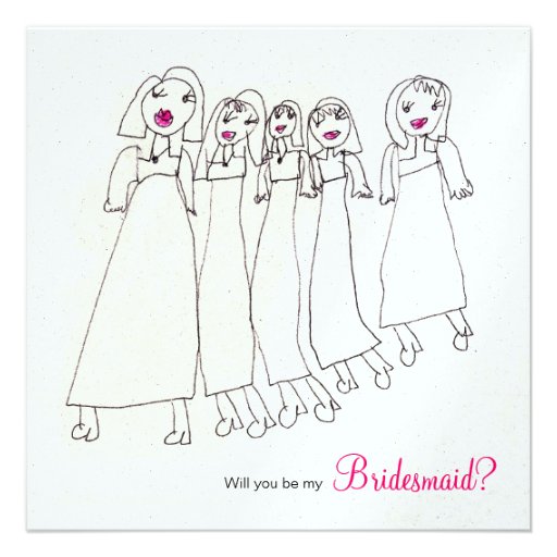 Will you be my bridesmaid? personalized invites