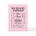 Will You Be My Bridesmaid, Pink, Best Friend cards