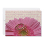 will you be my bridesmaid pink gerbera on letter personalized invites