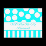 Will You Be My Bridesmaid Postcard postcards