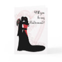 Will you be my Bridesmaid pretty silhouette cards
