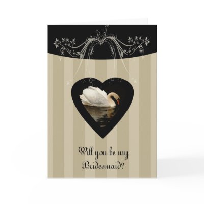Will you be my Bridesmaid Stylish and Classy card by moonlake
