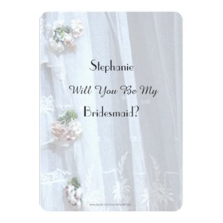 Will You Be My Bridesmaid, Vintage Lace Invitation