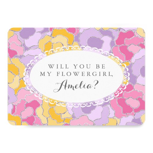 "Will You Be My Flower Girl?" Floral Invitation