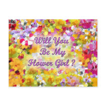 Will You Be My Flower Girl ? postcards
