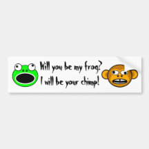 Will you be my frog? bumper stickers