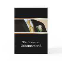 Will You Be My Groomsman? - Blank inside cards