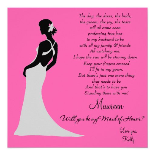 Will you be my Maid of Honor? Card