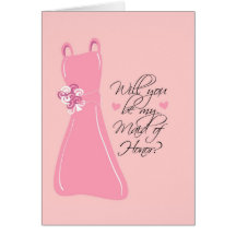 "Will you be my Maid of Honor?" Card