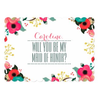 Will you be my Maid of Honor? Custom Invitations
