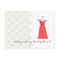 Will you be my Maid of Honor? Customizable postcards