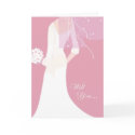 will you be my maid of honor? : elegant bride cards