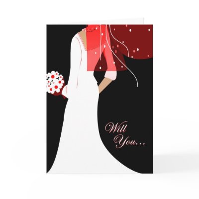 will you be my maid of honor? : elegant bride Note Card