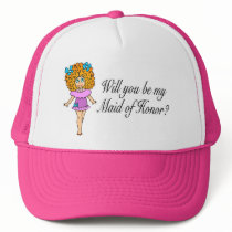 Will You Be My Maid Of Honor? (Girl) hats