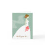 Will You Be My Maid of Honor? Green Brown Card