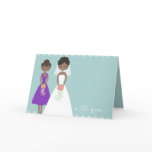 Will You Be My Maid of Honor Greeting Card -CUSTOM