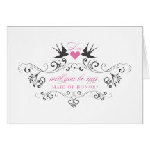 Will you be my MAID OF HONOR Note Card