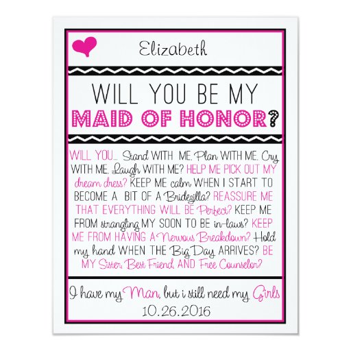 would you be my poem will you be my of honor pink black collage 4 25x5 5 would you be my poem will you be my of honor pink black collage 4 25x5 5
