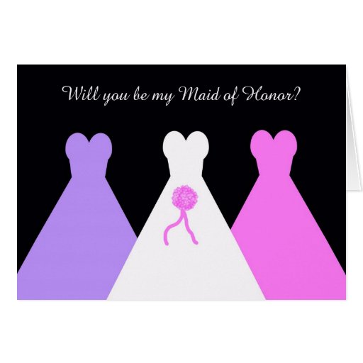 Will You Be My Maid of Honor Poem Card | Zazzle