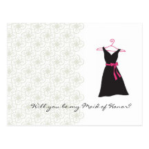 Will You be my Maid of Honor? Post Card