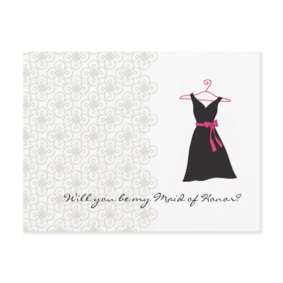 Will You be my Maid of Honor? Post Card