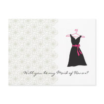 Will You be my Maid of Honor? postcards