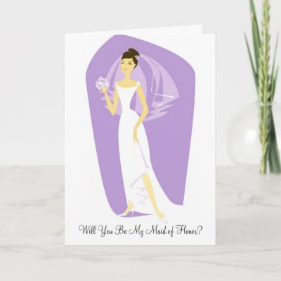 Will You Be My Maid of Honor? Wedding Invitations Greeting Cards