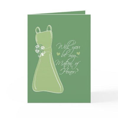 'Will you be my Matron of Honor?' Card