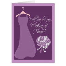 Will you be my Matron of Honor? Greeting Cards