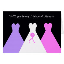 Will You Be My Matron of Honor Poem Card