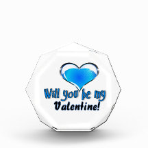Will you be my Valentine Acrylic Award