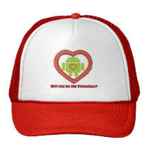 Will You Be My Valentine? (Android Fan / Lover) Hats