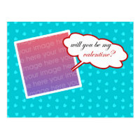 Will You Be My Valentine Photo Frame Postcard