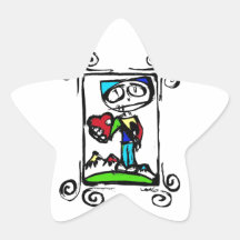 Will you be my Valentine this Valentines Day Star Stickers