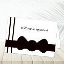 Will you be my wedding usher black bowtie card by KathyHenis Will you be my wedding usher black bowtie card