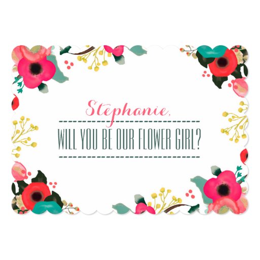 Will you be our Flower Girl? Custom Invitations | Zazzle