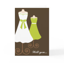 Will you? Custom Bridesmaid Card