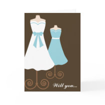 Will you? Custom Bridesmaid Card