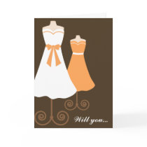 Will you? Custom Bridesmaid Card