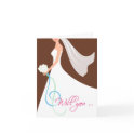 Will You? Cutstom Bridesmaid Card - Chocolate card