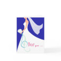 Will You? Cutstom Bridesmaid Card - True Blue card