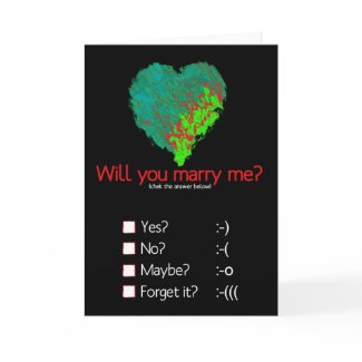 Will you marry me? card
