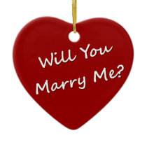 Will You Marry Me? Marriage Proposal Engagement Christmas Tree Ornament