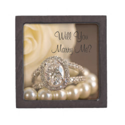 Will You Marry Me Oval Diamond Engagement Ring Box planetjillgiftbox
