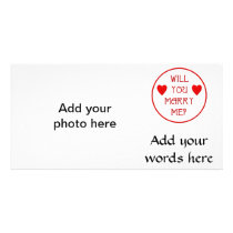 Will you marry me? custom photo card