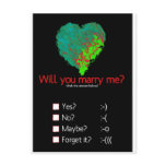 Will you marry me? postcard