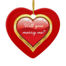 Will you marry me? Valentine's Day Ornament