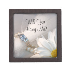 Will You Marry Me White Daisy Engagement Ring Box planetjillgiftbox