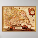 Willem Blaeu Old Rhineland Germanic Map Series Print